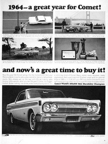 Рекламный проспект Mercury Cyclone 1964 года.